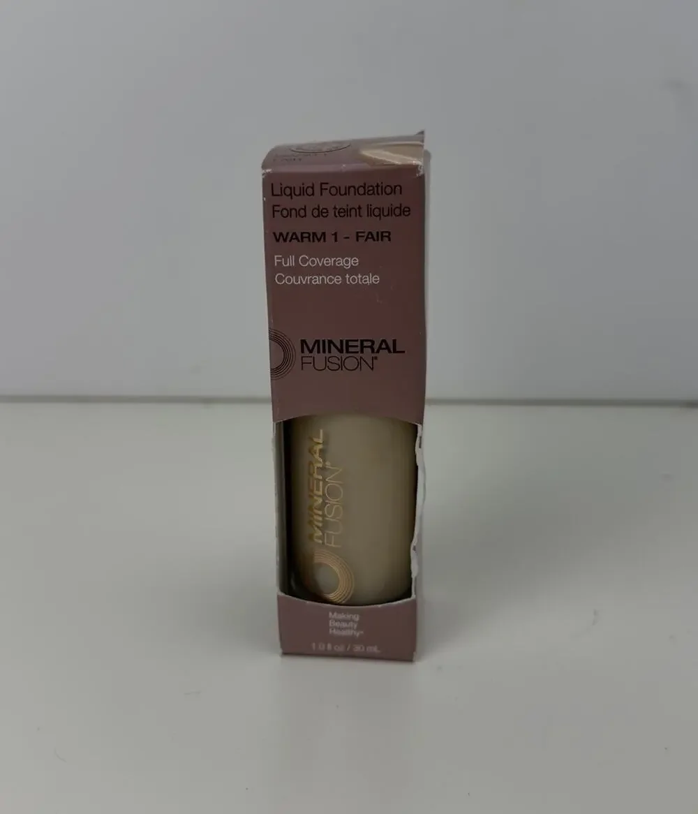Mineral Fusion Liquid Foundation Warm 1 - Fair New In Box 1.0 fl OZ